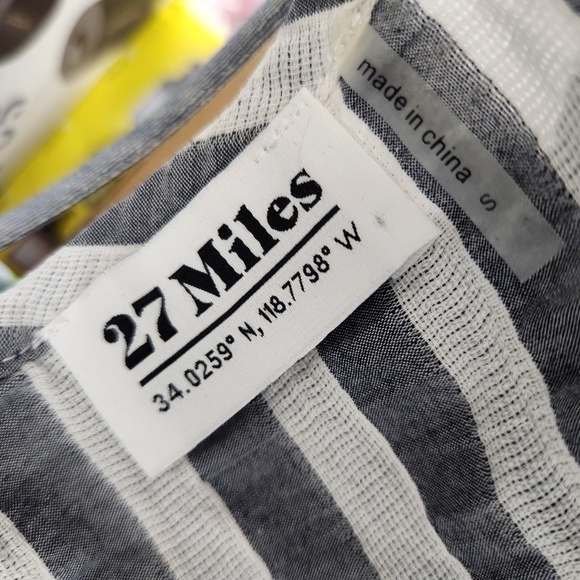 27 Miles Striped‎ Cami Tank Size Rope Straps Medium - Picture 4 of 5